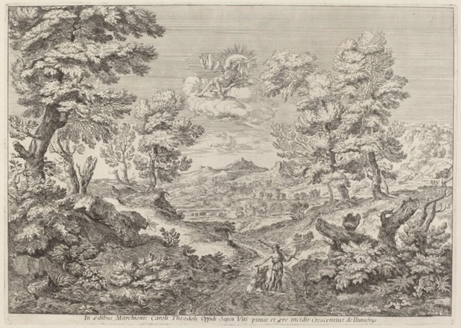 Apollo and a Nymph Leading a Lion