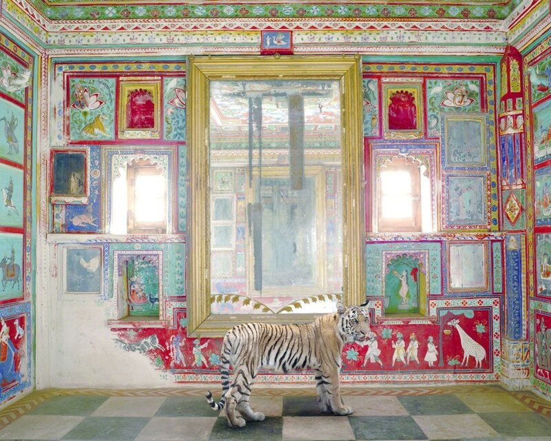 Karen Knorr, ‘Durga’s Mount, Junha Mahal, Dungarpur’, 2012, Photography, Color pigment print on Hahnemühle Fine Art Pearl Paper, Sundaram Tagore Gallery