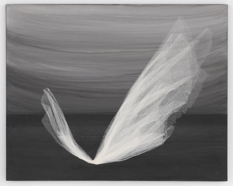 Yasuko Hasumura, ‘WISH’, 2008, Painting, Ink and Japanese paper on canvas, SEIZAN Gallery