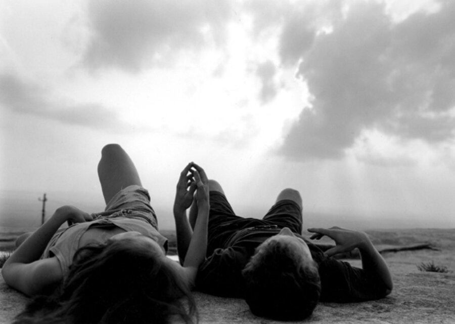 Stone Mountain, GA (couple lying on rock)