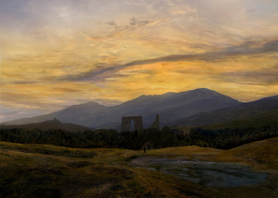 Ruin in the Riesengebirge (nach Caspar David Friedrich, 1834)