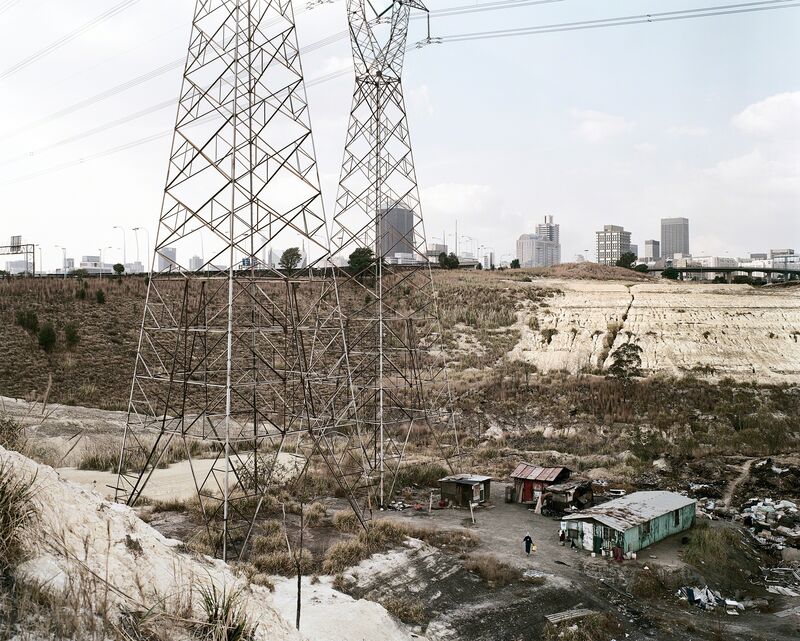 David Goldblatt, ‘Squatter camp, slimes dam and the city from the southwest, Johannesburg. 12 July 2003’, 2003, Photography, Digital print on 100% cotton rag paper, Goodman Gallery