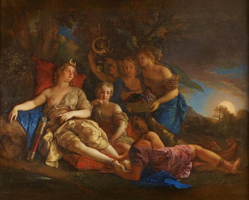Charles de La Fosse, ‘Le repos de Diane (The Rest of Diana)’, 1688, Painting, Château de Versailles
