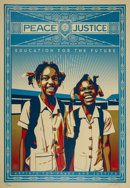 Shepard Fairey, ‘Peace and Justice - Haiti’, 2013