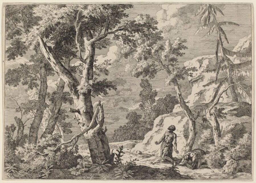 Wilderness Landscape with Two Hermits