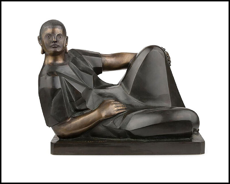 Felipe Castañeda, ‘Juana Relajante’, 1997, Sculpture, Full Round Bronze Sculpture, Original Art Broker