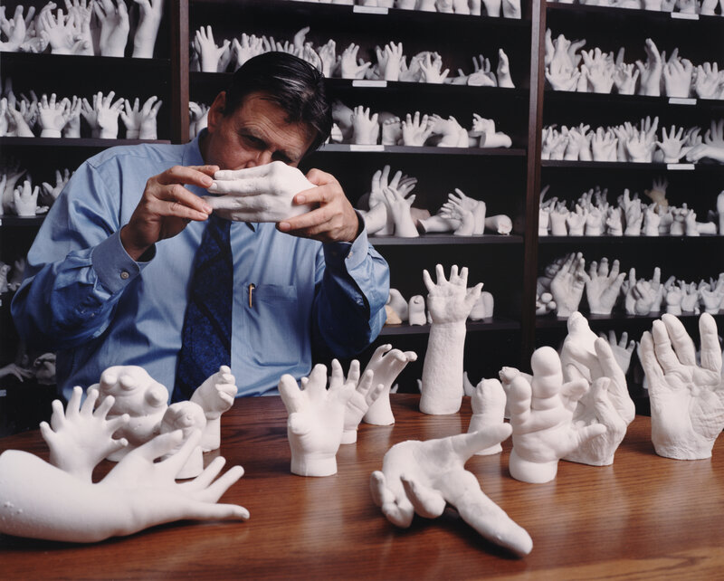 Sage Sohier, ‘Surgeon with molds of hands he has repaired, Brookline, MA’, 2002, Photography, Chromogenic print, San Francisco Museum of Modern Art (SFMOMA) 