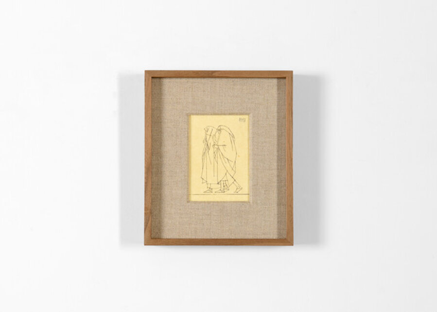Two Veiled Figures, Drawing Made While Crossing the Sahara