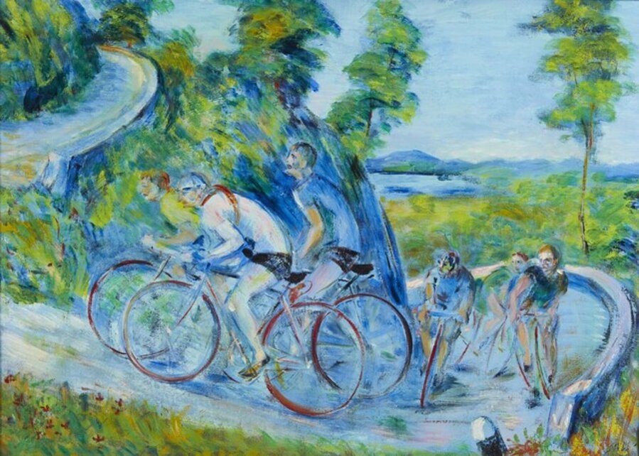 Ciclisti in corsa