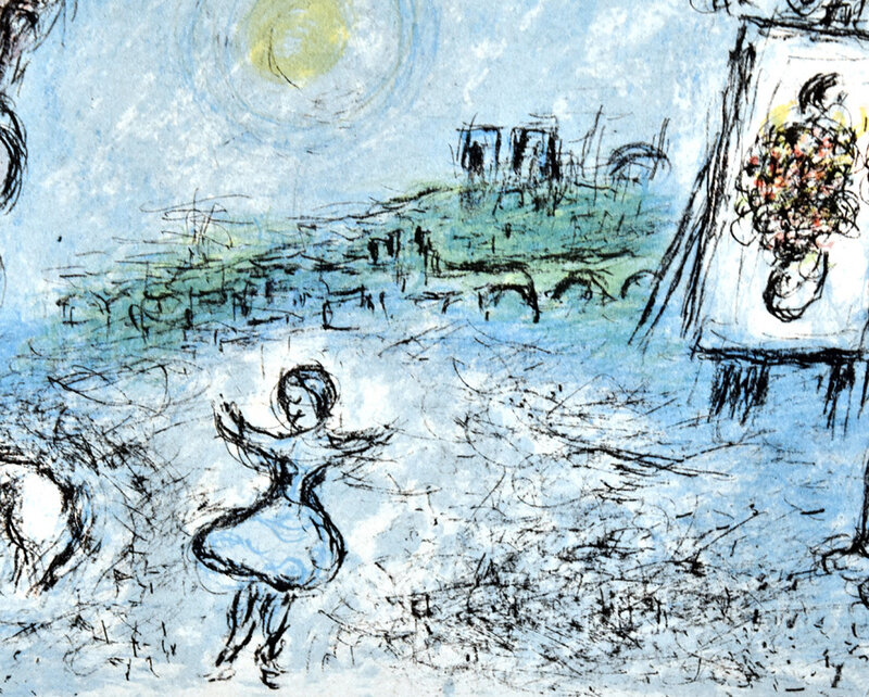 Marc Chagall, ‘Le Peintre et son Double (The Painter and his Double)’, 1981, Print, Original color lithograph on Arches wove paper, Masterworks Fine Art