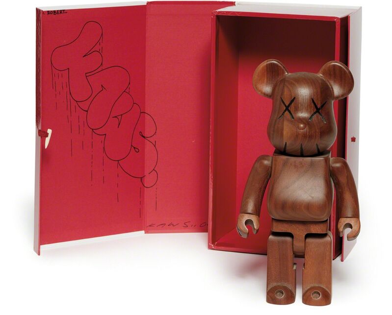 KAWS, ‘Be@rbrick 400%’, 2005, Design/Decorative Art, Stained Karimoku wood multiple, contained in the original red and white cardboard box, Phillips