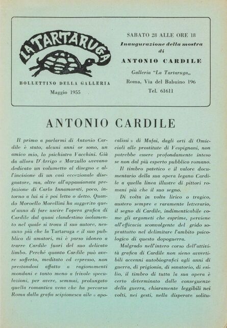Antonio Cardile, ‘Bollettino’