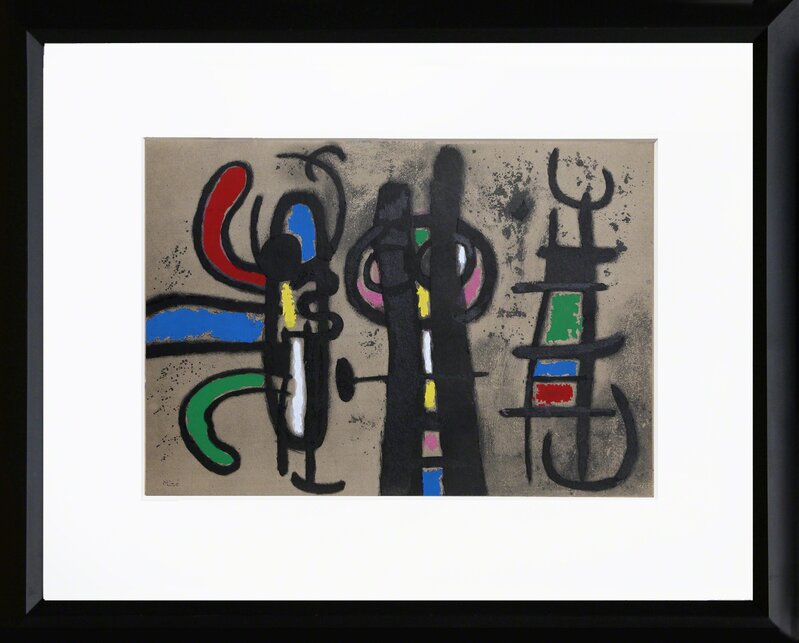 Joan Miró, ‘Cartones 18: Personnage et Oiseau’, 1965, Print, Pochoir, RoGallery