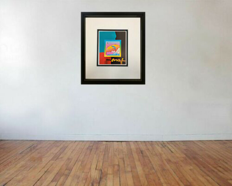 Peter Max, ‘Peter Max, Angel Clouds on Blends #412 (Framed Original Painting)’, 2009, Mixed Media, Mixed media with acrylic painting on paper, Baterbys