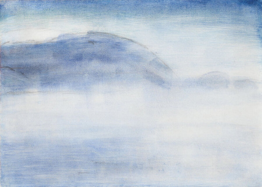 Weißer Nebel überm See