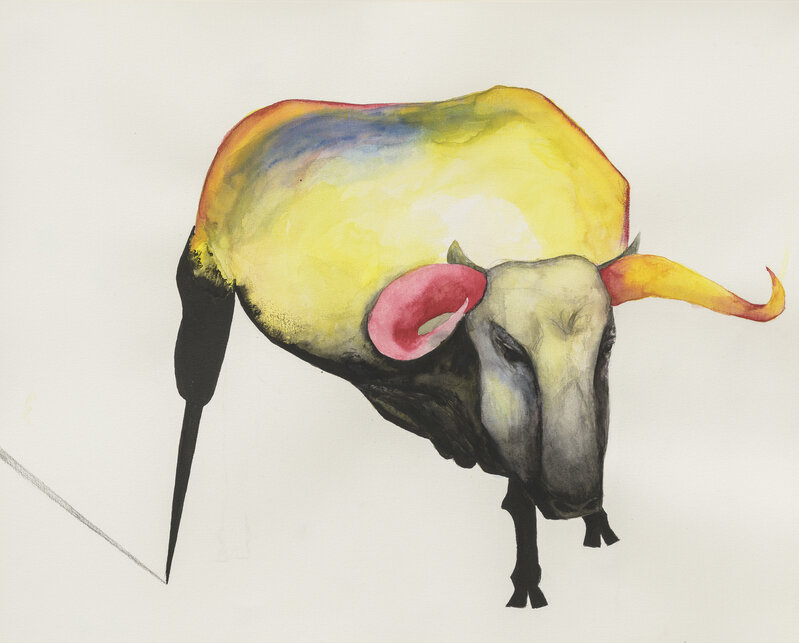 Grace Schwindt, ‘Bull’, 2018, Drawing, Collage or other Work on Paper, Watercolour and Indian ink on paper, Zeno X Gallery