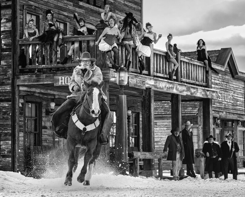 David Yarrow, ‘Mama Don’t let your Children grow up to be Cowboy’, 2022, Photography, Museum Glass, Passe-Partout & Black wooden frame, Leonhard's Gallery