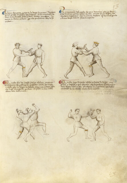 Fiore Furlan dei Liberi da Premariacco, ‘Combat with Dagger’, 1410