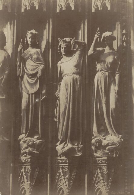 Jean-Louis-Henri Le Secq, ‘Strasbourg (Bas-Rhin), cathédrale Notre Dame: portail de gauche, détail de trois Vertus terrassant les Vices’, 1851/1851