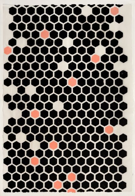 Teresa Cole, ‘Black and Pink Hexagons’, 2015