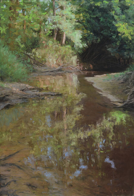 Mary Monk, ‘Late Evening Sunlight on the River’, 2023