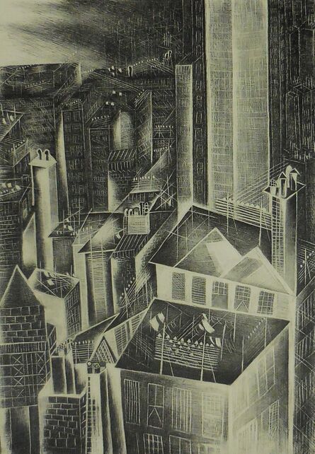 Jolan Gross-Bettleheim, ‘"New York Rooftops"’, 1940