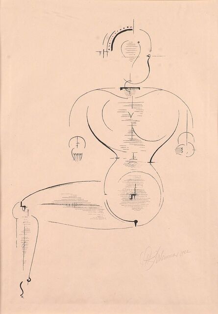 Oskar Schlemmer, ‘Figur von de Seite from Bauhaus portfolio’, 1922