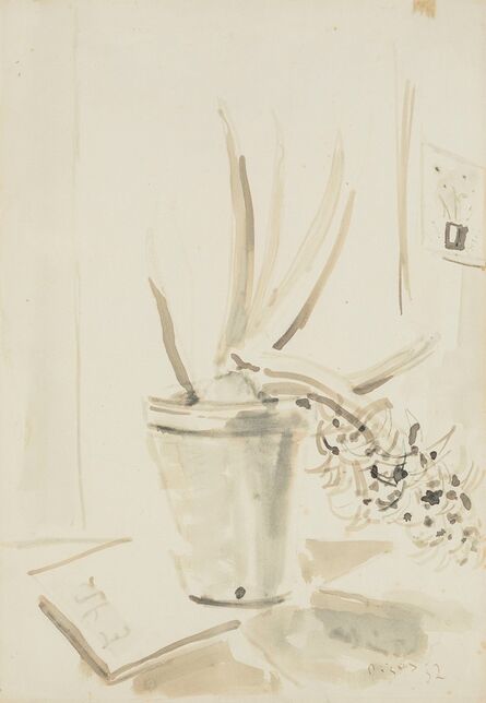 Filippo De Pisis, ‘Natura morta con vaso’, 1952