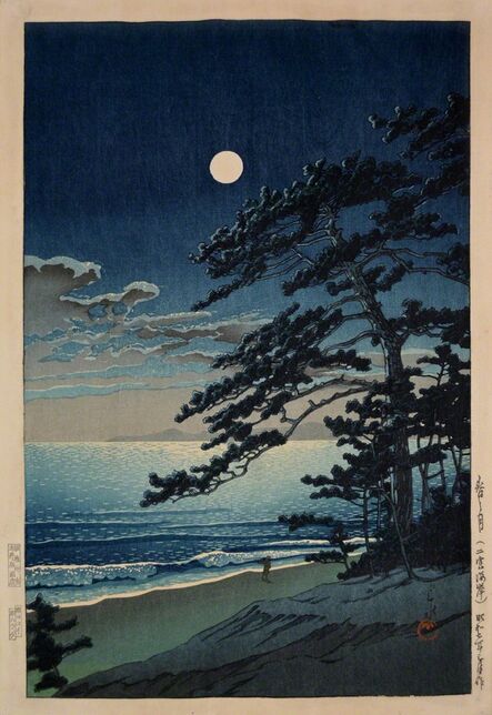 Kawase Hasui, ‘Spring Moon over Ninomiya Beach’, 1932