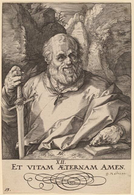 Hendrik Goltzius, ‘Saint Matthias’, probably 1589