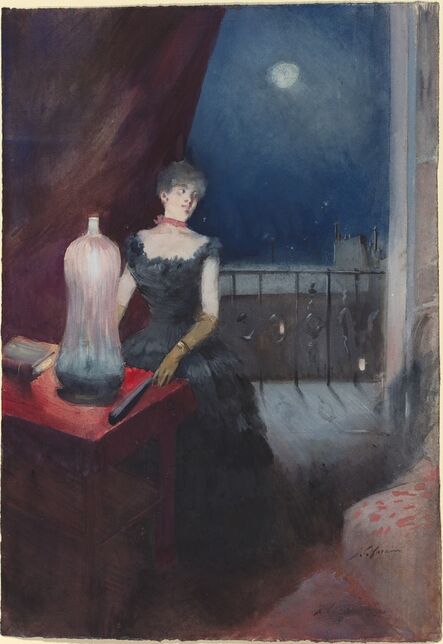 Jean-Louis Forain, ‘Standing Woman with a Fan’, probably 1880/1890