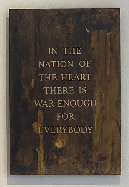 Sandrine Pelletier, ‘In the Nation of the Heart There is War enough for Everybody’, 2021