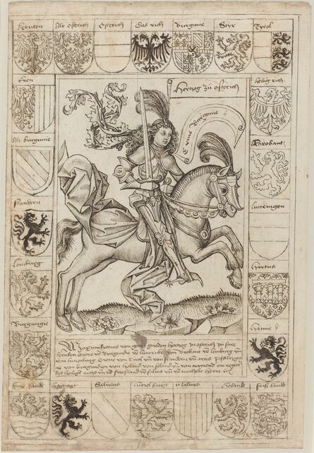Primary Master of the Strassburg Chronicle, ‘Maximilian, Duke of Austria, on Horseback’, 1492