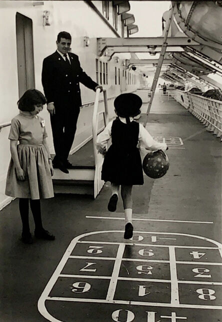 Henri Dauman, ‘Young Ladies Hopscotching on the SS France, 1962’, 1962