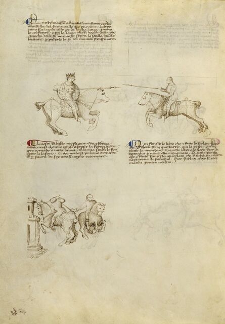 Fiore Furlan dei Liberi da Premariacco, ‘Equestrian Combat with Lance and Dagger’, 1410