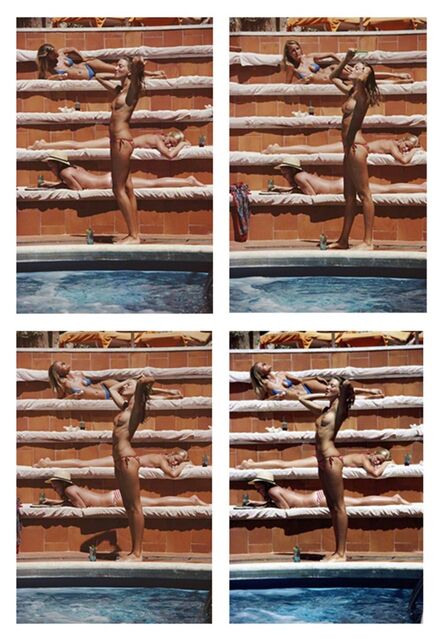 Slim Aarons, ‘Catherine Wilke, 1980: Catherine Wilke joins the topless sunbathers on the island of Capri, Italy’, 1980