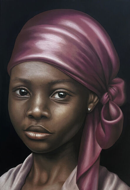 Babajide Olatunji, ‘Girl in pink scarf’, 2023