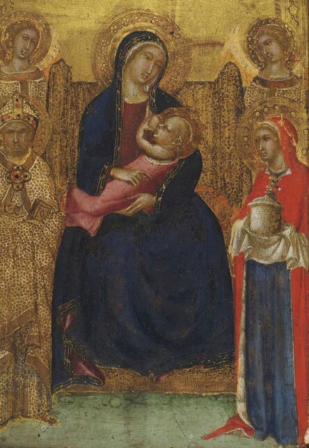 Lippo Vanni, ‘The Madonna and Child Enthroned with Saints Nicholas and Mary Magdalene and angels’