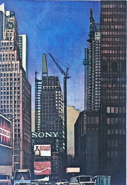 Richard Haas, ‘Times Square Looking North [from 42nd Street] ’, 1990