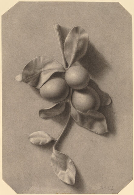 William Michael Harnett, ‘A Sprig of Plums’, 1873