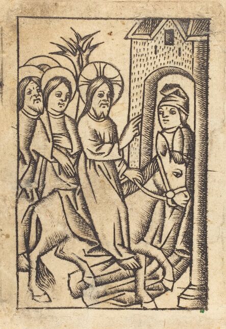 Master of St. Erasmus, ‘Christ's Entry into Jerusalem [left]’, ca. 1450/1460