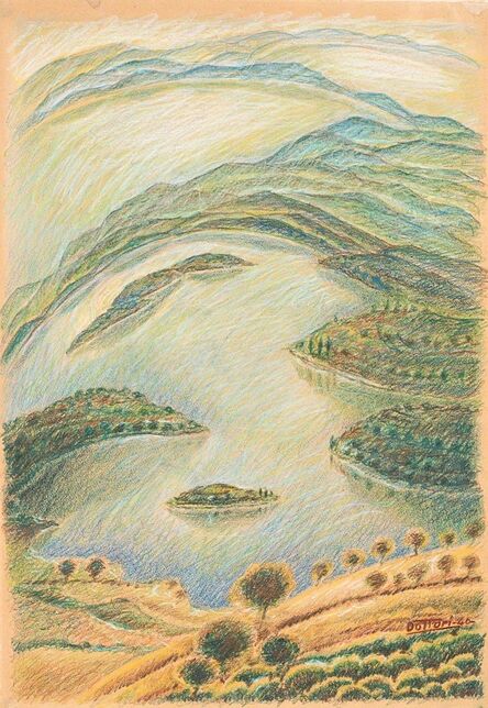 Gerardo Dottori, ‘Paesaggio con laghi’, 1940