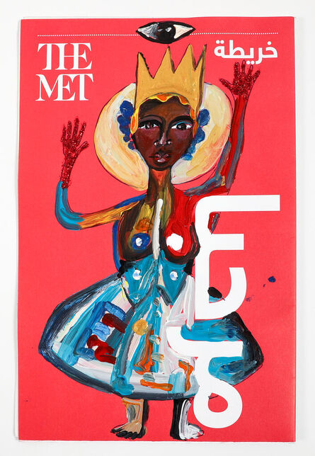 vanessa german, ‘I FOUND MYSELF AT THE MET AND I LOVED ME VERY MUCH: A SERIES OF ECSTATIC BLACK MADONNA PAINTINGS BY THE UNKNOWN AMERICAN PAINTER VANESSA GERMAN WHO ALSO HAPPENS TO BE A KNOWN FAT, BLACK, QUEER SELF TAUGHT MAKER OF PRAYER DEVICES HIDDEN IN PLAIN SIGHT AS ‘SCULPTURE’, YES, HER; SHE PAINTED THESE A LOOSE HALLELUJAH IN THE CANNON OF THE LORD.’, 2017