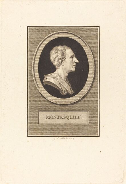 Augustin de Saint-Aubin, ‘Charles Louis de Secondat Montesquieu’, 1803