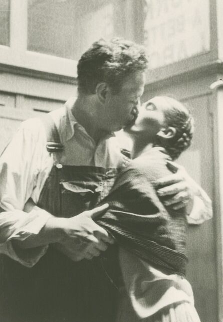 Lucienne Bloch, ‘Frida And Diego Caught Kissing ’, 1933