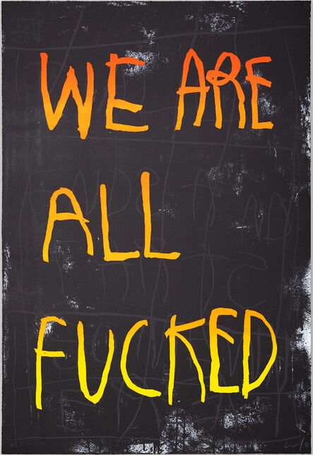 CB Hoyo, ‘'We Are All Fucked' (orange/yellow) *ON SALE*’, 2021
