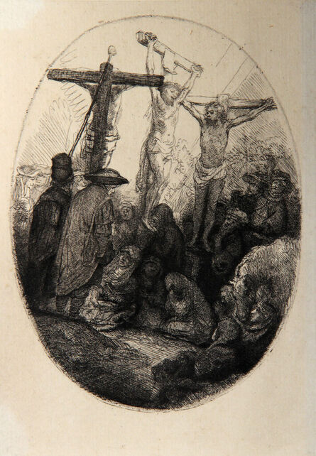 Rembrandt van Rijn, ‘Jesus en Croix Entre Deux Larrons (B79)’, 1878