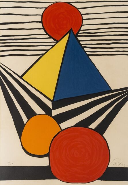 Alexander Calder, ‘Pyramid and Red Sun’, circa 1975