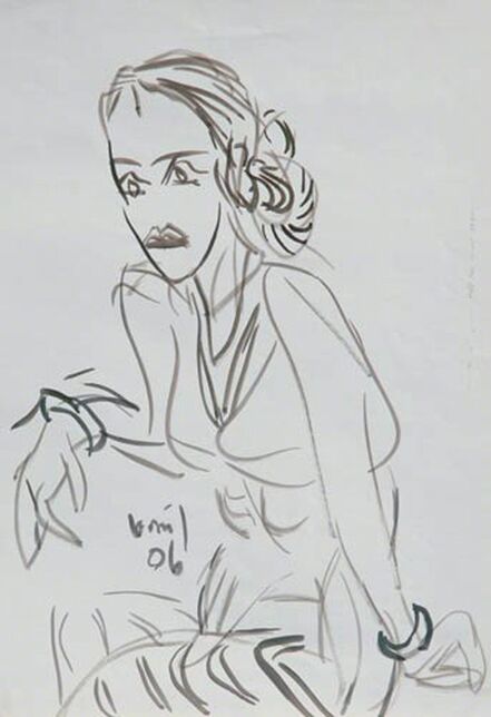K. G. Subramanyan, ‘Ink drawing of women by the Padma Vibhushan and Padma Bhushan awardee K.G. Subramanyan’, 2006