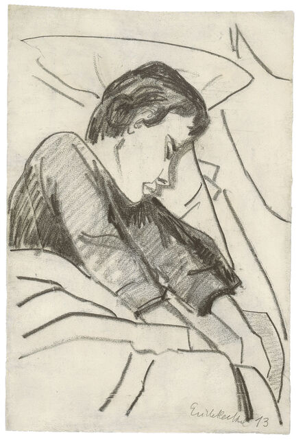 Erich Heckel, ‘Schlafendes Mädchen’, 1913